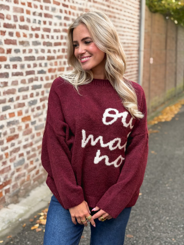 Pull "oui mais non" -  Bordeaux