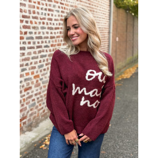 Pull "oui mais non" -  Bordeaux