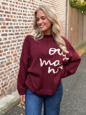 Pull "oui mais non" -  Bordeaux