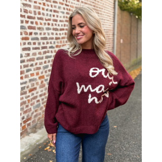 Pull "oui mais non" -  Bordeaux