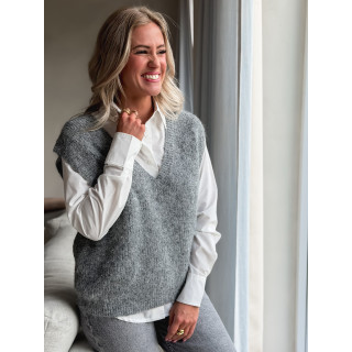 Pull sans manches Camélya - Gris