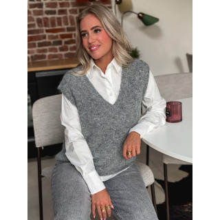 Pull sans manches Camélya - Gris