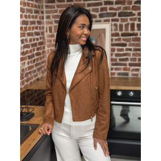 Veste en suédine Irina - Camel