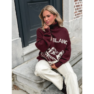 Pull "Mont blanc" - Bordeaux