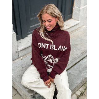 Pull "Mont blanc" - Bordeaux