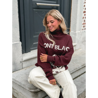 Pull "Mont blanc" - Bordeaux