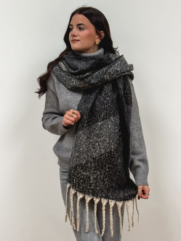 Echarpe Colmar - Gris Foncé/Beige