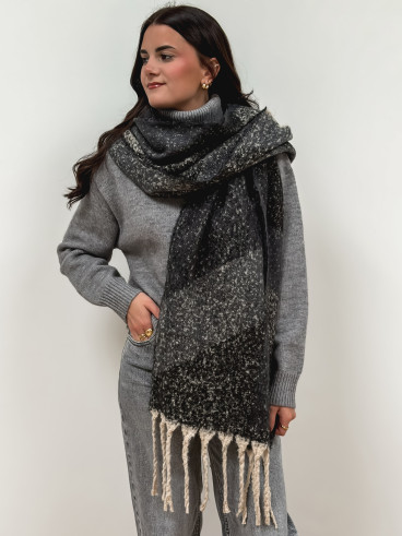 Echarpe Colmar - Gris Foncé/Beige