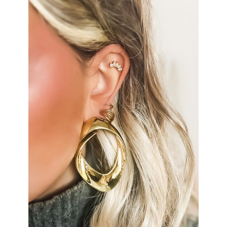 Boucles d'oreilles Ribbon - Doré