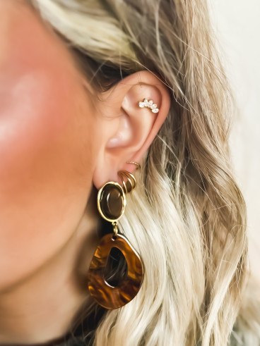 Boucles d'oreilles Isoria - Chocolat