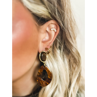 Boucles d'oreilles Isoria - Chocolat