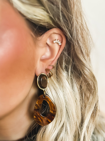 Boucles d'oreilles Isoria - Chocolat