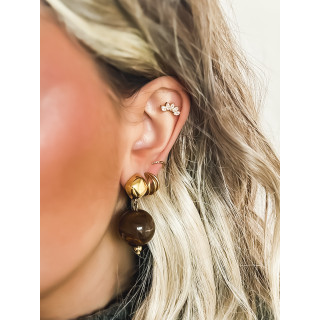 Boucles d'oreilles Lunya - Chocolat