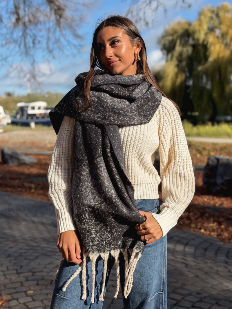 Echarpe Colmar - Gris Foncé/Beige Echarpe Colmar - Gris Foncé/Beige