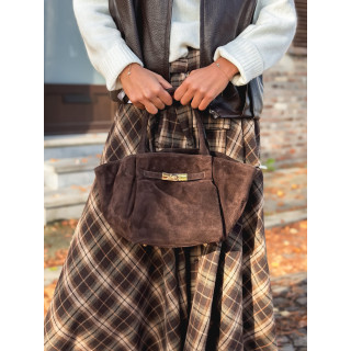 Sac en daim Eleysa - Chocolat