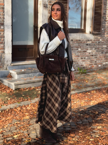 Sac en daim Eleysa - Chocolat Sac en daim Eleysa - Chocolat