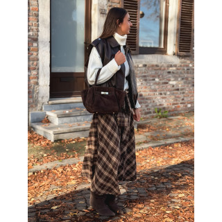 Sac en daim Eleysa - Chocolat