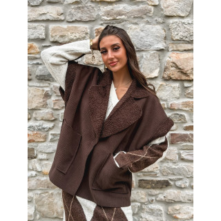 Veste sans manches Milyana - Chocolat