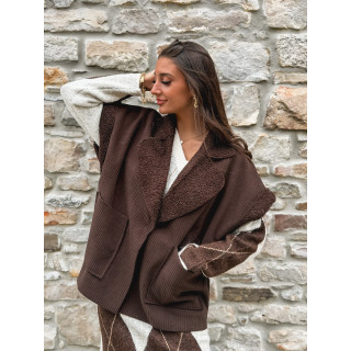 Veste sans manches Milyana - Chocolat
