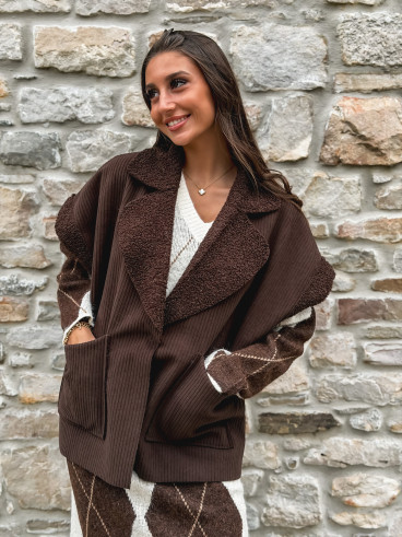 Veste sans manches Milyana - Chocolat Veste sans manches Milyana - Chocolat