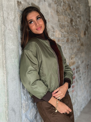 Veste Maritza - Chocolat/Kaki Veste Maritza - Chocolat/Kaki