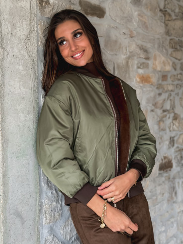 Veste Maritza - Chocolat/Kaki Veste Maritza - Chocolat/Kaki