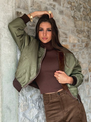 Veste Maritza - Chocolat/Kaki Veste Maritza - Chocolat/Kaki
