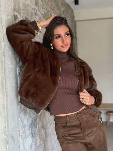 Veste Maritza - Chocolat/Kaki Veste Maritza - Chocolat/Kaki