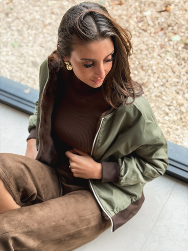 Veste Maritza - Chocolat/Kaki Veste Maritza - Chocolat/Kaki