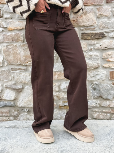 Jeans Anna - Chocolat Jeans Anna - Chocolat