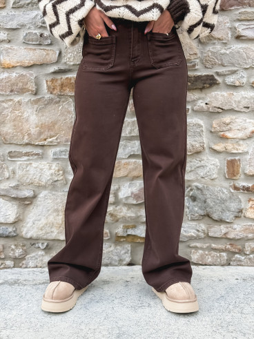 Jeans Anna - Chocolat Jeans Anna - Chocolat