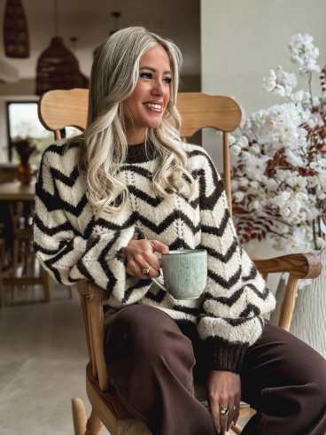 Pull Lunara - ecru/choco