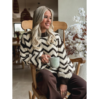 Pull Lunara - ecru/choco