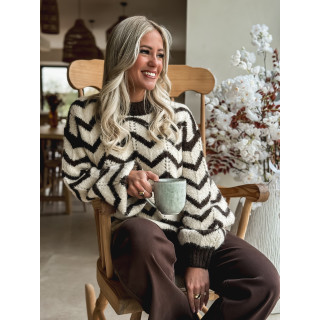 Pull Lunara - ecru/choco