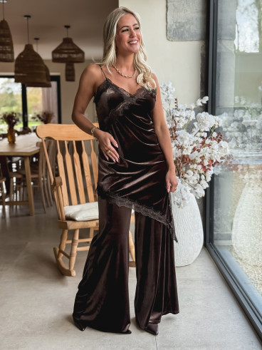 Pantalon en velours Evangélie - Chocolat Pantalon en velours Evangélie - Chocolat