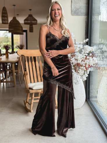Pantalon en velours Evangélie - Chocolat Pantalon en velours Evangélie - Chocolat