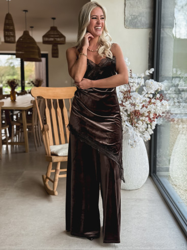 Pantalon en velours Evangélie - Chocolat Pantalon en velours Evangélie - Chocolat