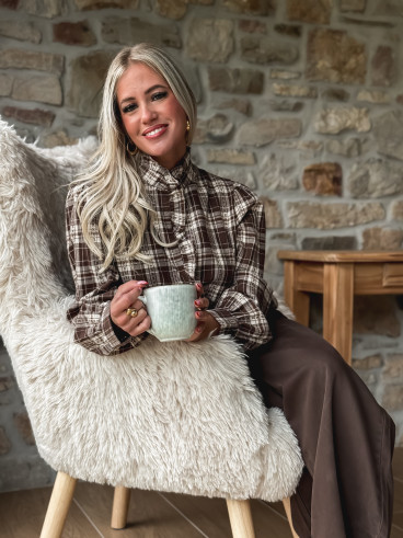 Chemise à carreaux Olwen - Chocolat