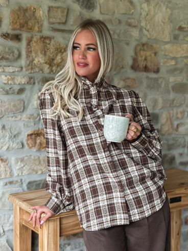 Chemise à carreaux Olwen - Chocolat