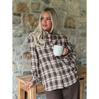 Chemise à carreaux Olwen - Chocolat