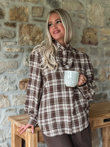 Chemise à carreaux Olwen - Chocolat