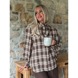 Chemise à carreaux Olwen - Chocolat