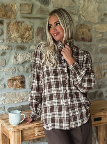 Chemise à carreaux Olwen - Chocolat