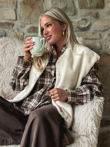 Gilet sans manches Cirilla - Crème