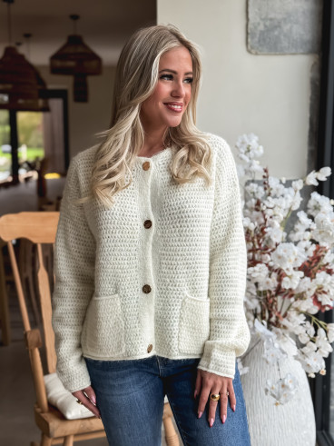 Gilet Théona - ecru