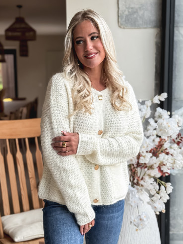 Gilet Théona - ecru