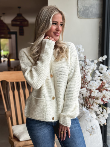 Gilet Théona - ecru