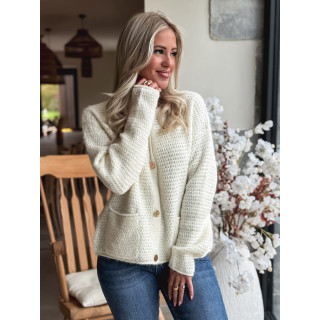 Gilet Théona - ecru