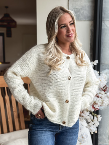 Gilet Théona - ecru