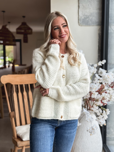 Gilet Théona - ecru